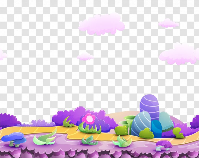 Photography Fairy Tale - Violet - Vector Cartoon World Pastoral Transparent PNG