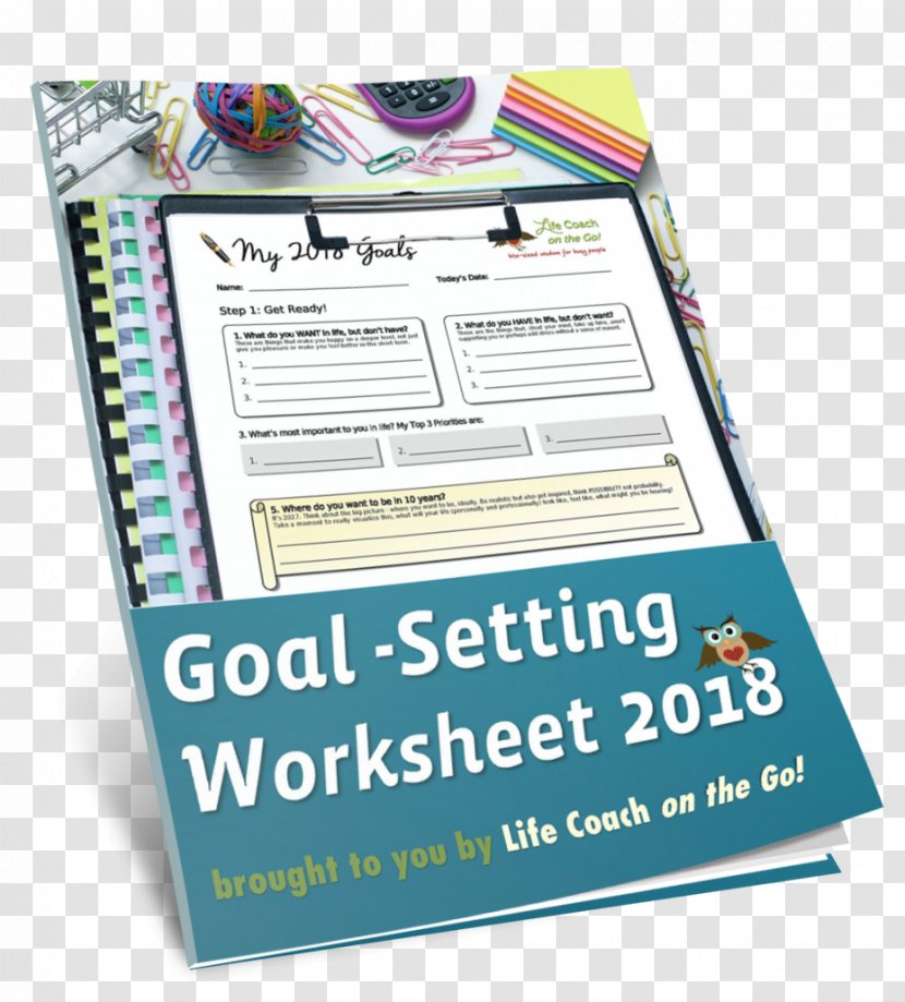 Paper Goal-setting Theory Coaching Worksheet - Lifestyle Guru - Goal Setting Transparent PNG