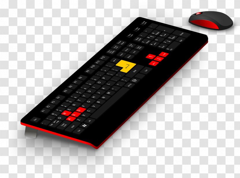 Computer Keyboard Mouse Gaming Keypad Clip Art - Monitor - Black Transparent PNG