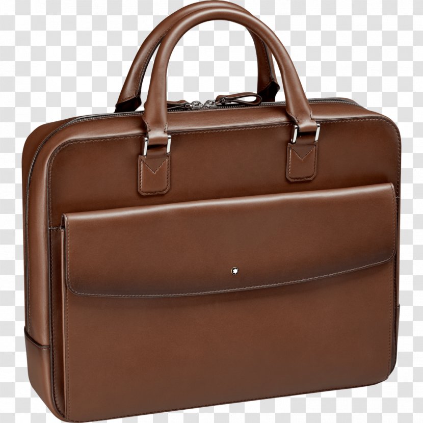Briefcase Leather Meisterstück Montblanc Bag - Pocket Transparent PNG