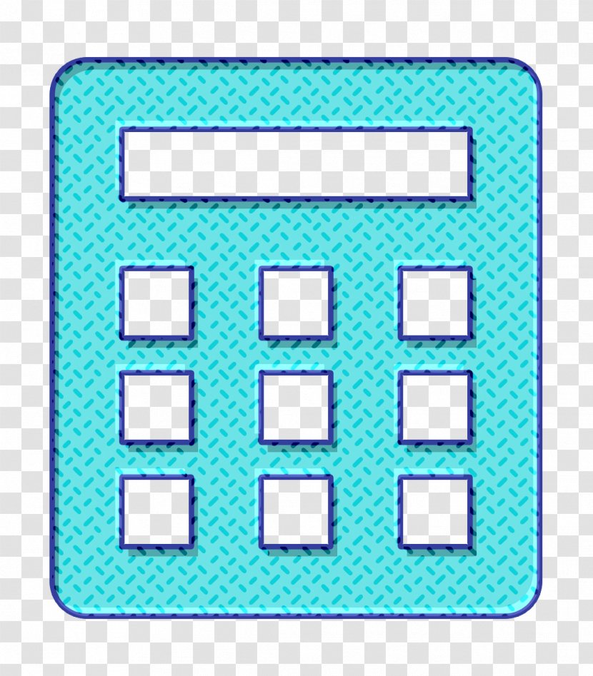 Calculator Icon - Rectangle Turquoise Transparent PNG
