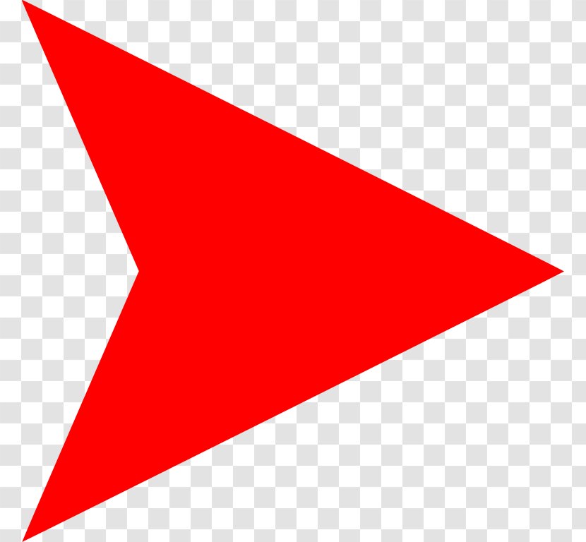Triangle Area Red Pattern - Arrow Image Transparent PNG