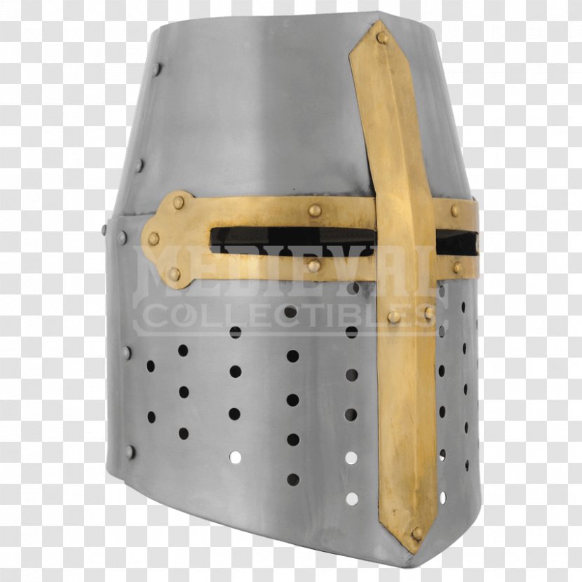 Crusades Great Helm 14th Century Middle Ages 12th - Components Of Medieval Armour - Knight Transparent PNG