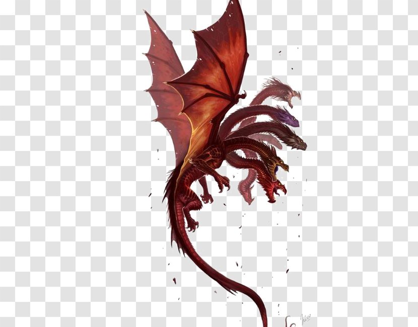 Dragon Shadowrun Fantasy Art - Beast - Nine Dragons Transparent PNG