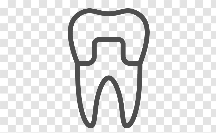 Restorative Dentistry Crown Orthodontics - Black And White Transparent PNG
