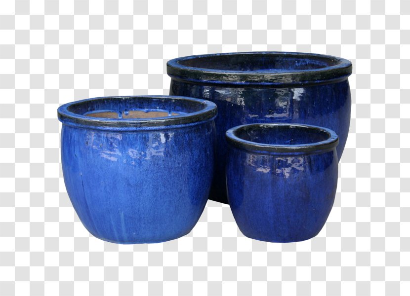 Flowerpot Pottery Ceramic Cobalt Blue Stoneware - Lid - Kek Transparent PNG
