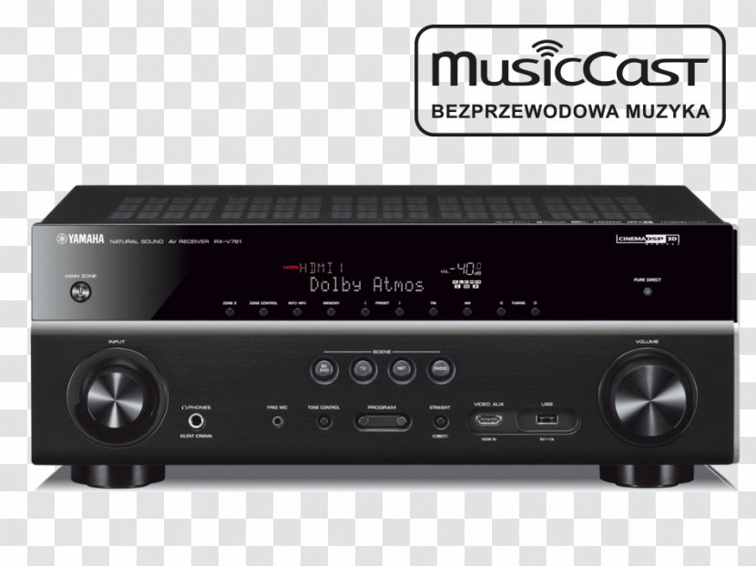 AV Receiver Yamaha Corporation Radio RX-V777 RX-V773 - Rxv685 - Dolby Digital Transparent PNG