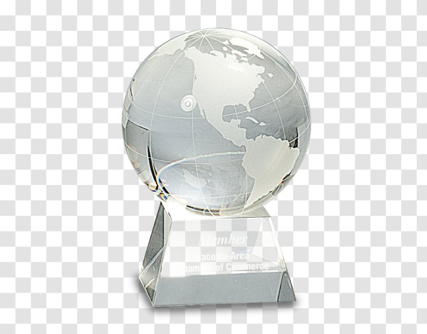 Globe Crystal Award Lead Glass - Sphere - Trophy Transparent PNG