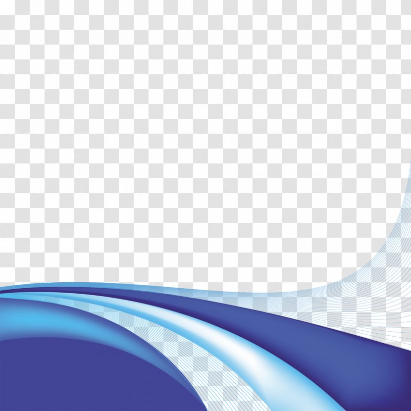 Curve Pattern - Electric Blue - Wave Transparent PNG