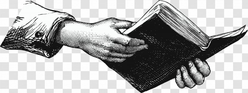 Book Bible It Publishing - Black And White - Hand Holding Transparent PNG