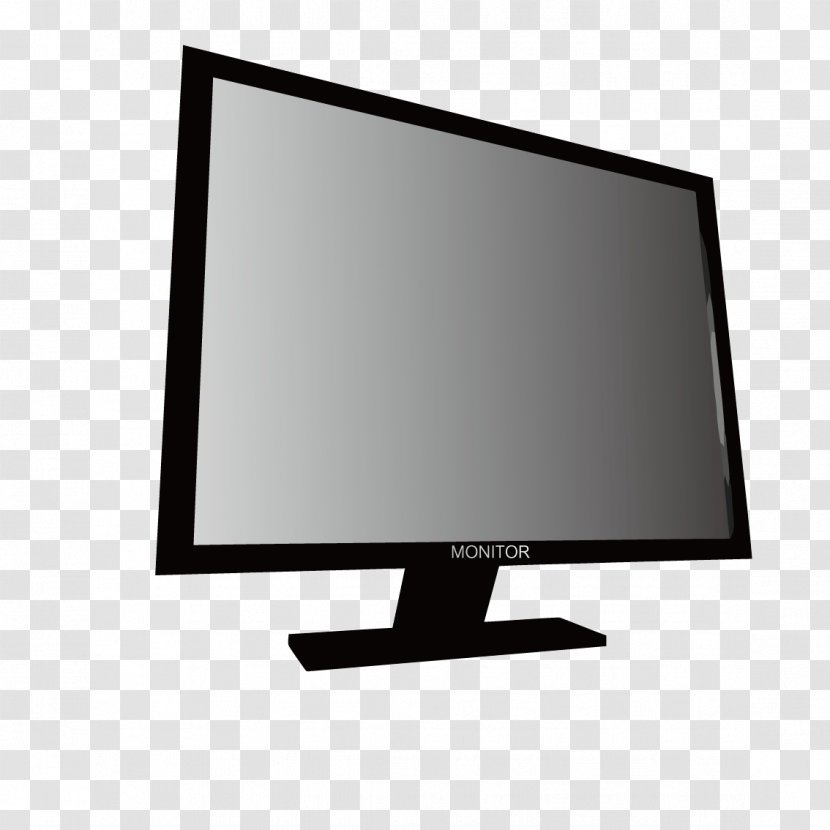 Desktop Computer Monitor Keyboard LCD Television - Monitors - Black Computers Transparent PNG