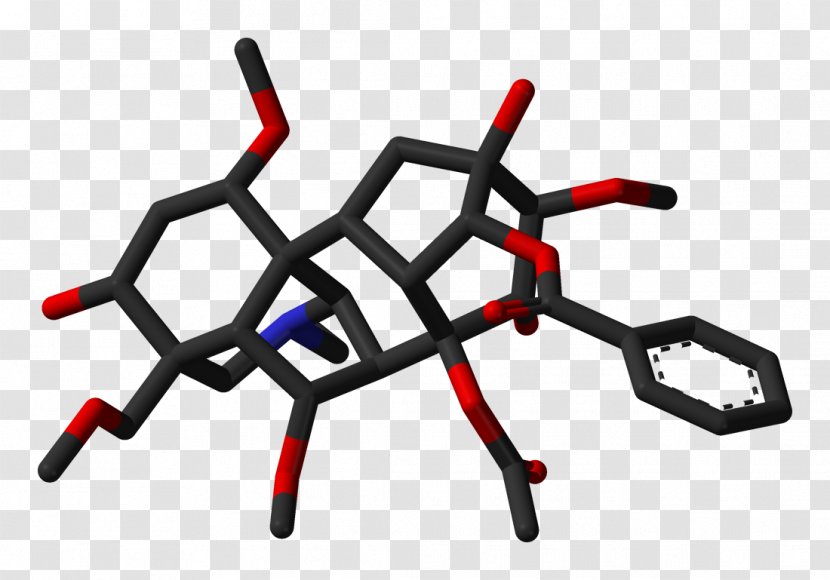 Aconitine Wolf's Bane Molecule Pseudoalcaloide Sodium Channel - 3d Sticker Transparent PNG