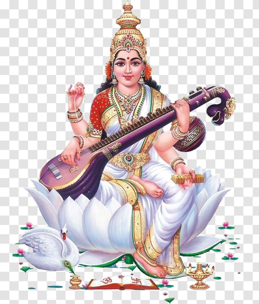 Lakshmi Saraswati Devi Basant Panchami Durga - Rudra Veena - Buddhist Man Transparent PNG