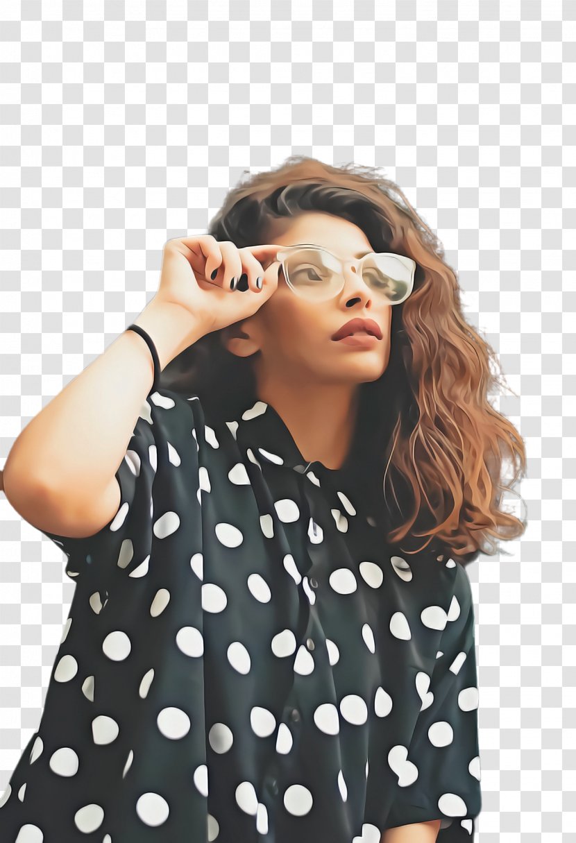 Polka Dot - Forehead - Neck Glasses Transparent PNG