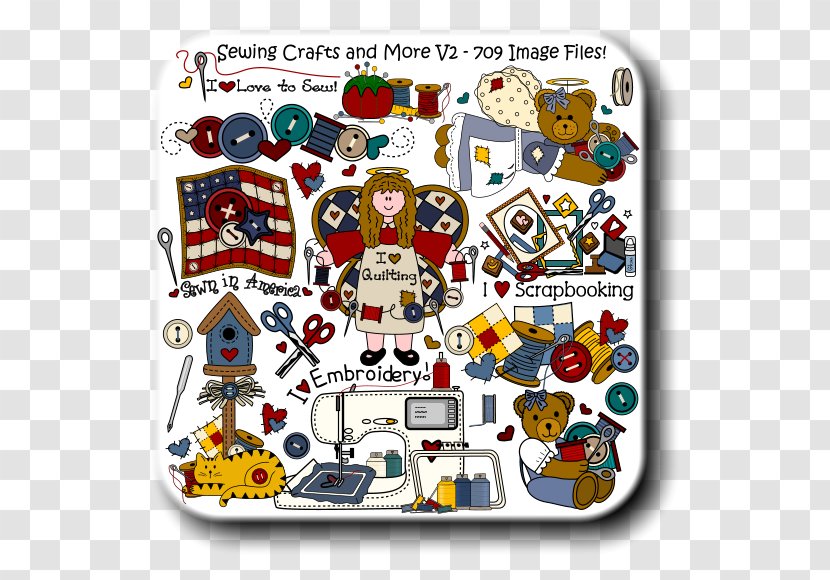 Drawer Pull Machine Embroidery Quilting Ceramic - Vsm Group - Gotham Country Crafts Transparent PNG