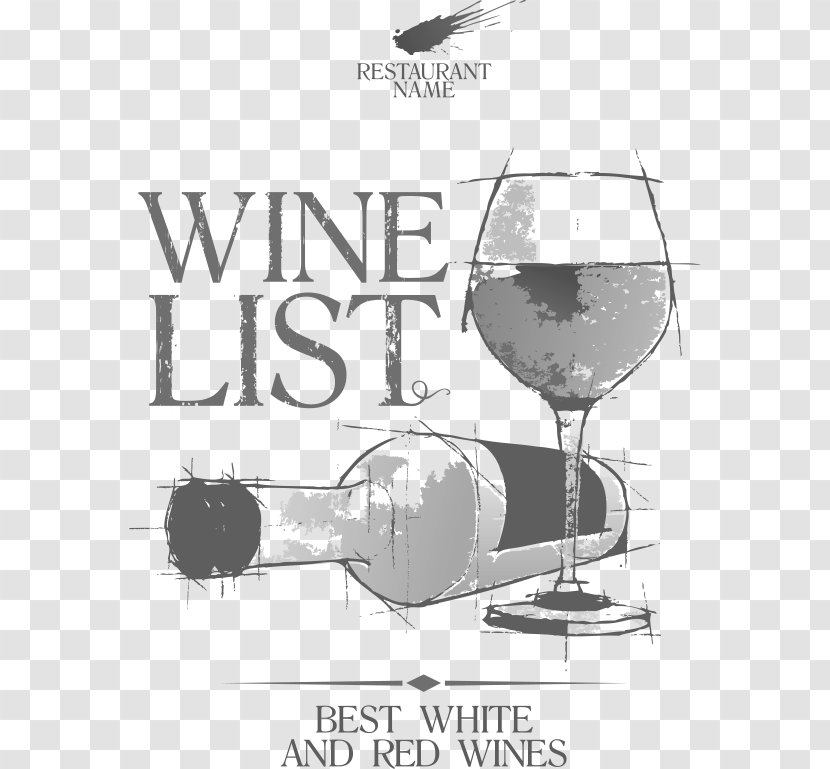 Red Wine List Menu - Royaltyfree - Vector Material Transparent PNG