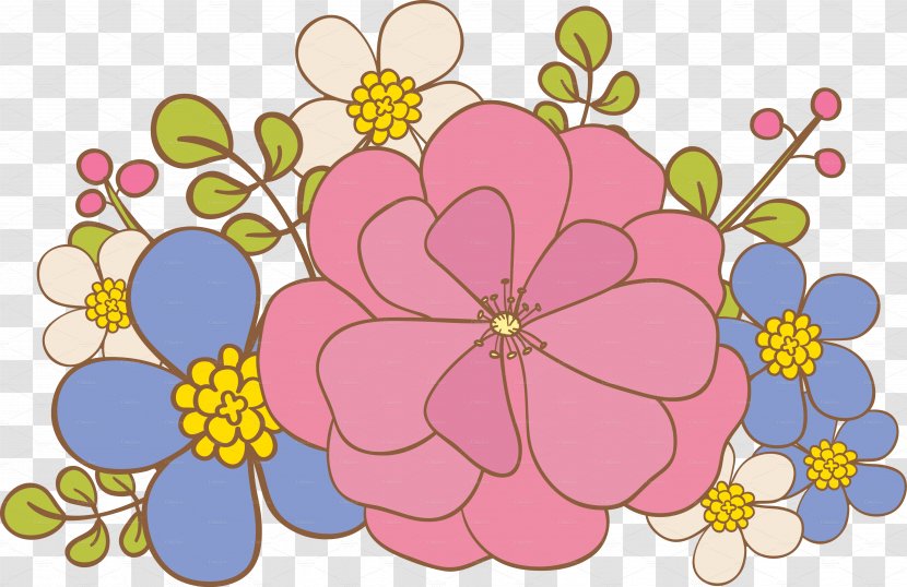 Floral Design Illustration Pattern Symmetry - Bery Mockup Transparent PNG