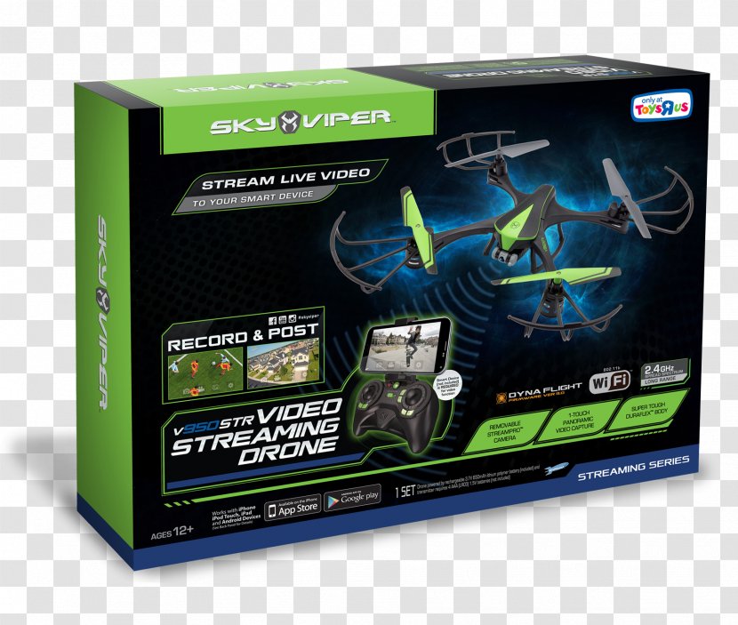 Unmanned Aerial Vehicle Sky Viper V950HD Quadcopter Toy Transparent PNG