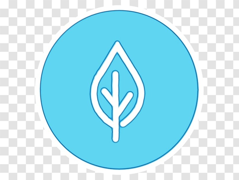 Aqua Turquoise Teal Electric Blue Circle - Watercolor - Logo Symbol Transparent PNG