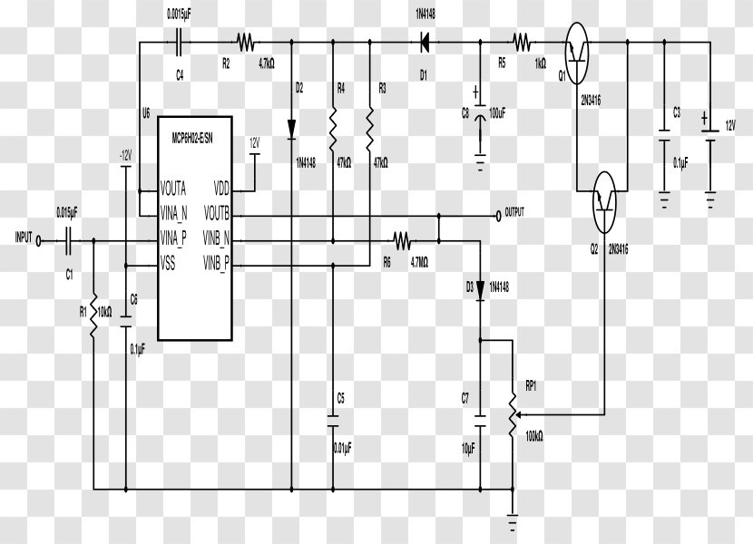 Technical Drawing Diagram Diode - Computer Hardware - Design Transparent PNG