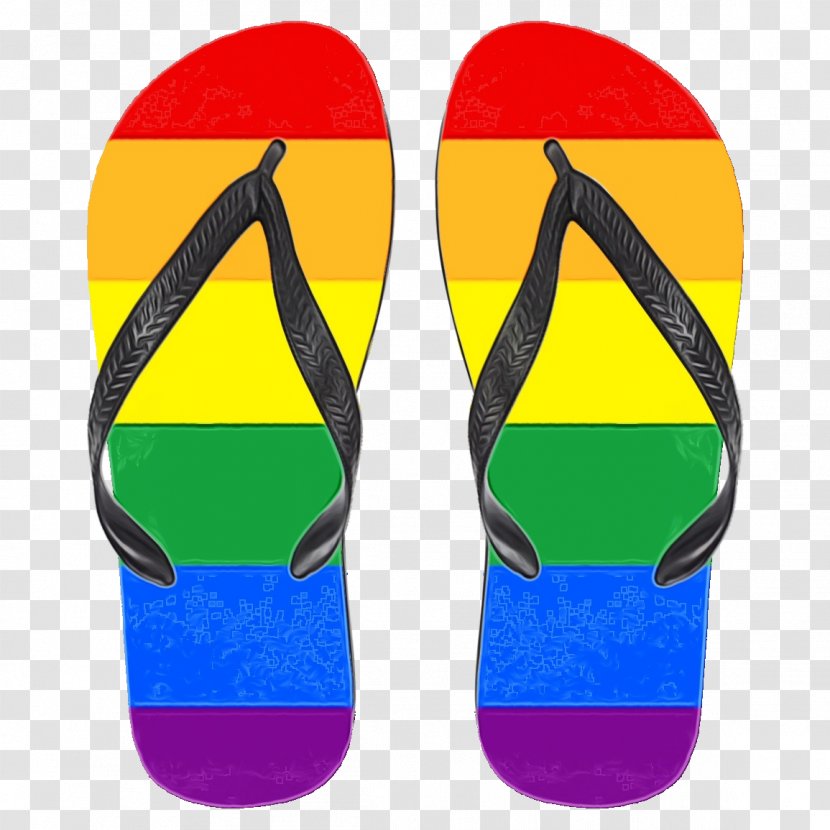 Slipper Flip-flops Rainbow Sandals Shoe - Flipflops Transparent PNG