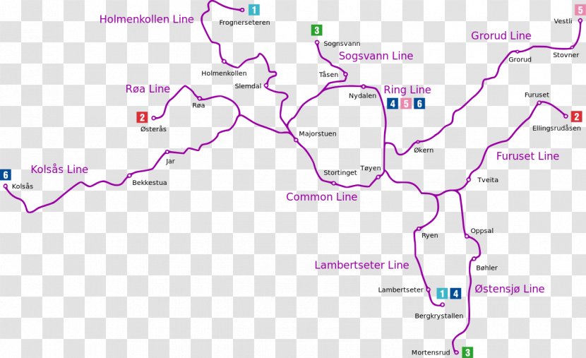 Oslo Metro Rapid Transit Ring Line Sognsvann - Area - Map Transparent PNG