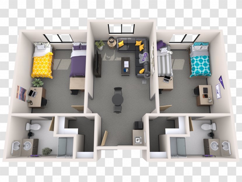 Grand Canyon University East Carolina Dormitory Room Apartment - Building - Living Transparent PNG