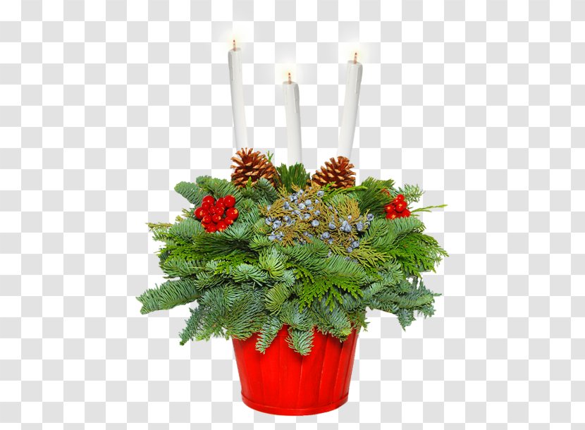Floral Design Cut Flowers Vase Christmas Ornament - Conifer - Chrysanthemum Transparent PNG