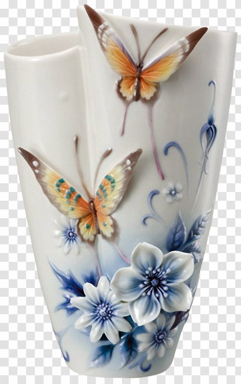 Butterfly Vase Franz-porcelains Wedding - Flowerpot Transparent PNG