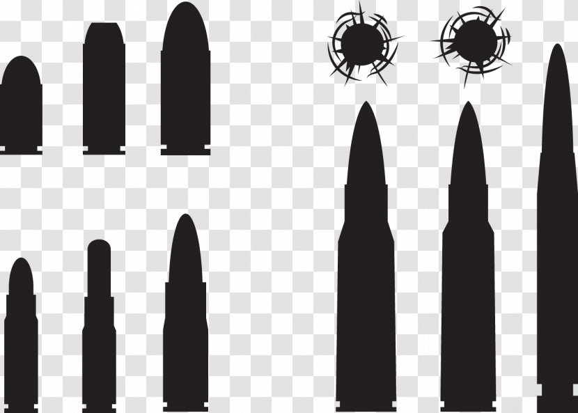 Bullet Computer File - Vecteur - Black Bullets And Holes Transparent PNG