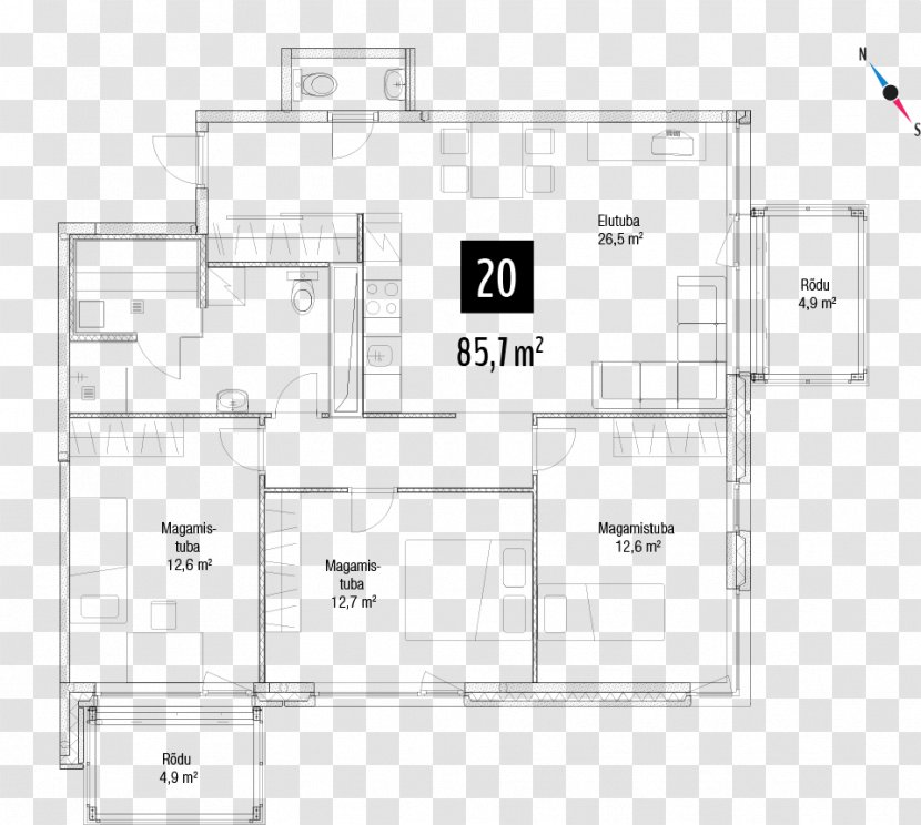 Floor Plan House - Schematic - Design Transparent PNG