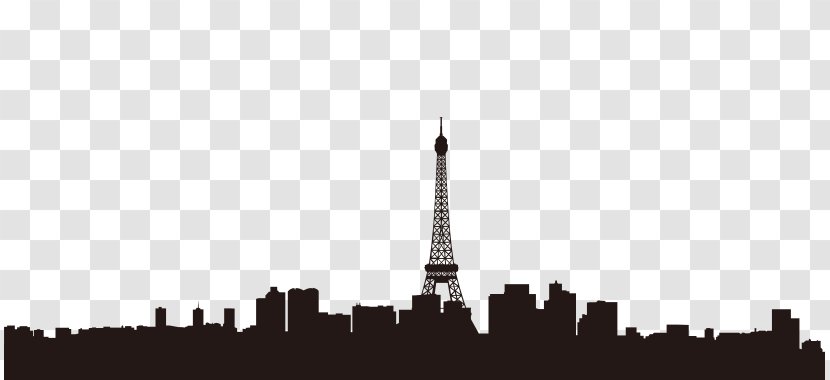 Eiffel Tower Skyline Wall Decal Silhouette Clip Art - Paris Transparent PNG