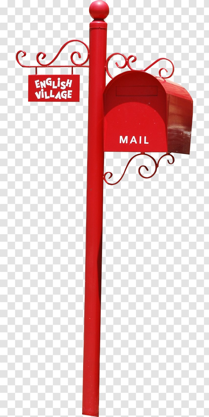 Download Letter Box - Video - Material Chinese Red Realistic Iron Mailbox Transparent PNG