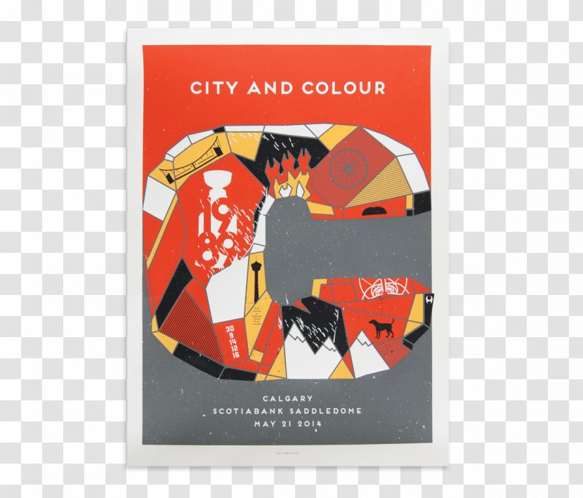 Calgary Poster Graphic Design Screen Printing - Label - City Transparent PNG