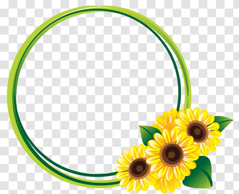 Clip Art Vector Graphics Image Openclipart - Common Sunflower - Frame Transparent PNG