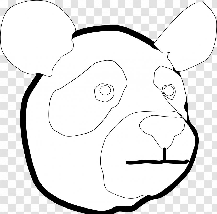 Clip Art Puppy Giant Panda Dog Breed Black And White - Watercolor Transparent PNG
