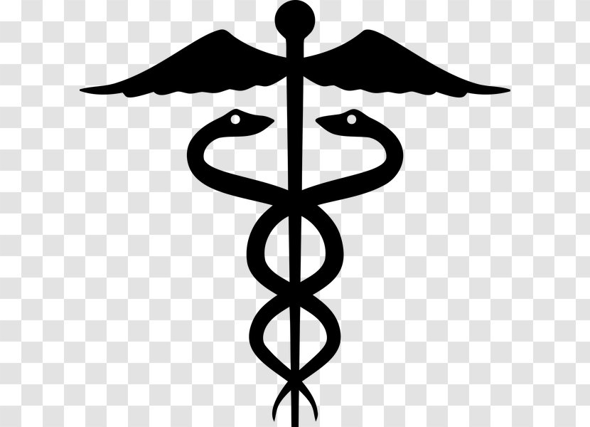 Staff Of Hermes Rod Asclepius Greek Mythology - Black And White - Symbol Transparent PNG