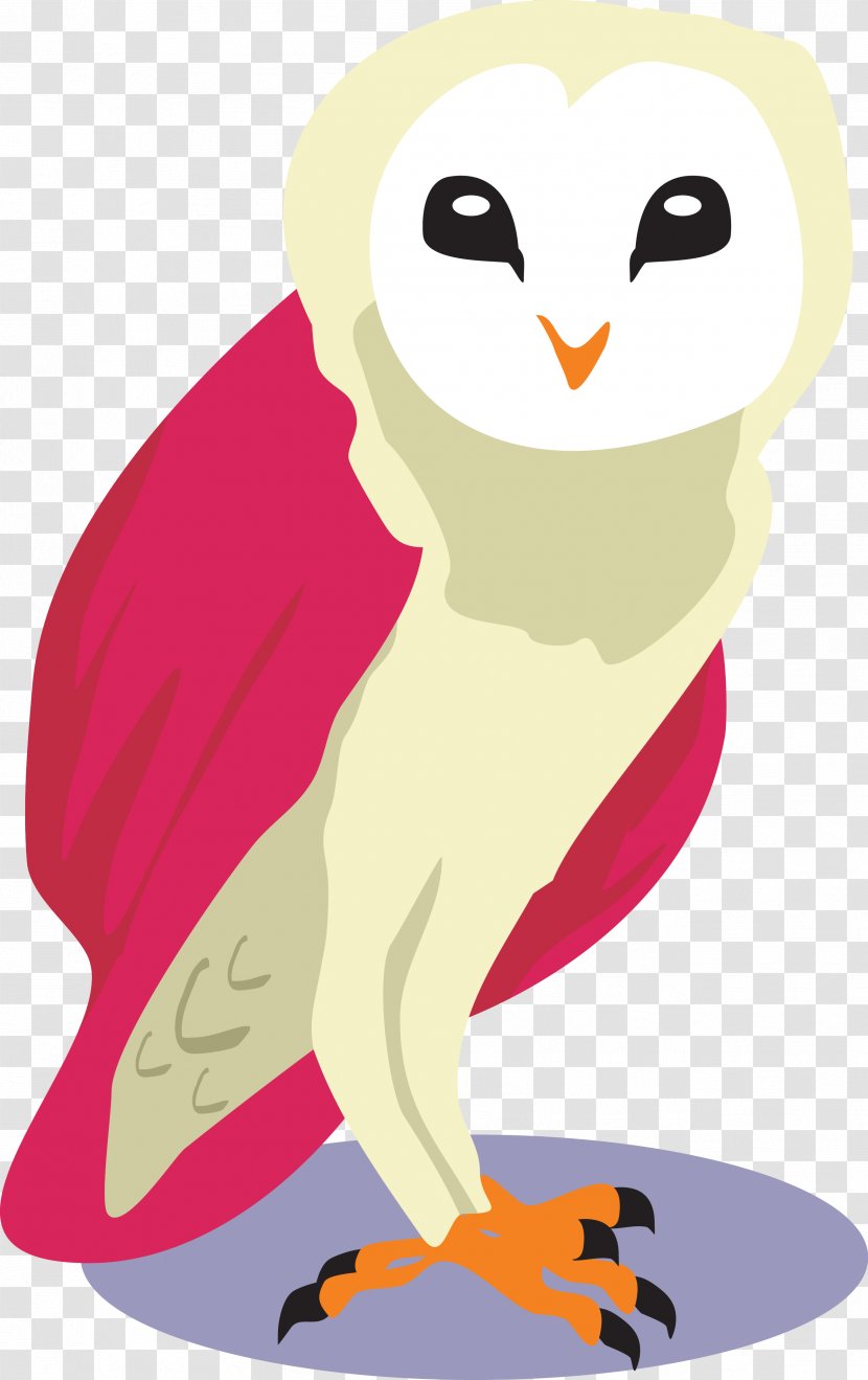 Owl Bird Clip Art - Red - Vector Transparent PNG