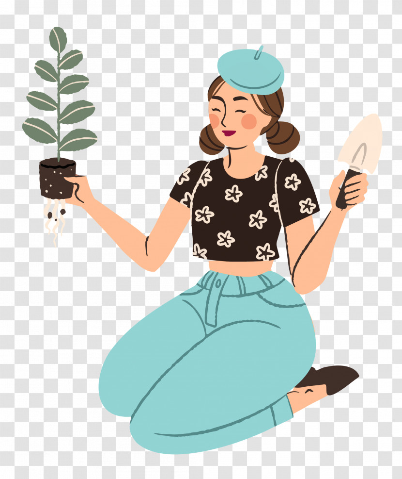 Planting Woman Garden Transparent PNG