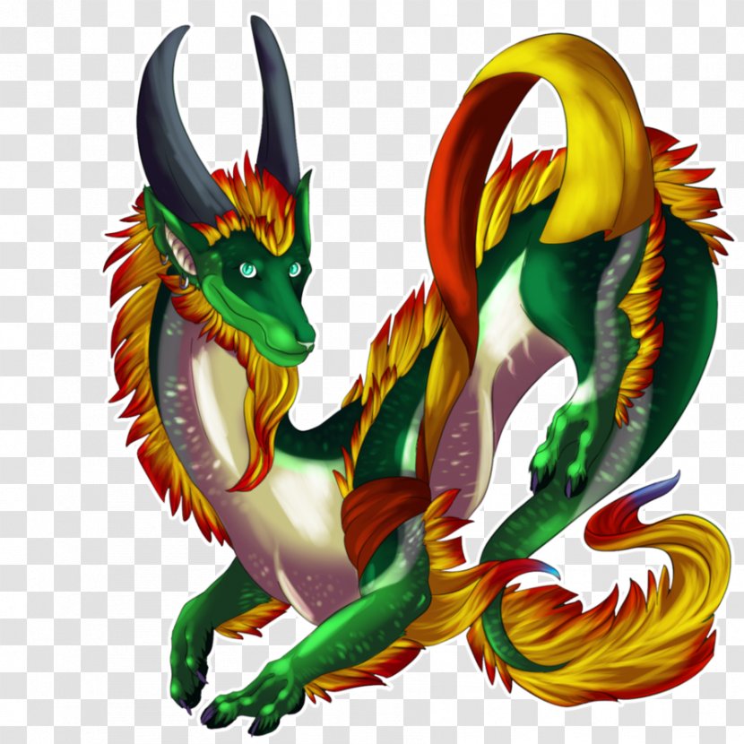 Dragon - Fictional Character - Dynamic Fashion Color Shading Background Transparent PNG
