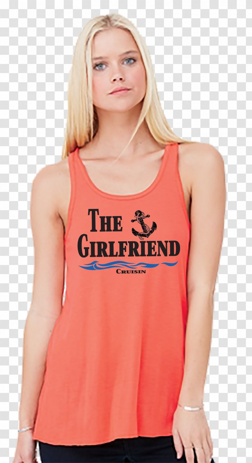 T-shirt Sleeveless Shirt Top Outerwear - Flower - Girlfriends Coffe Transparent PNG