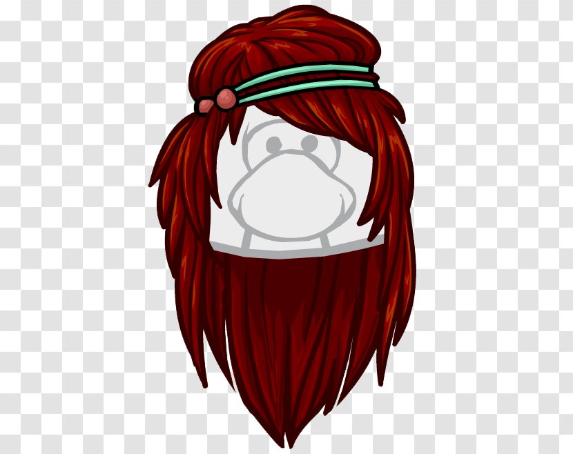 Club Penguin Clip Art Red Hair - Heart Transparent PNG