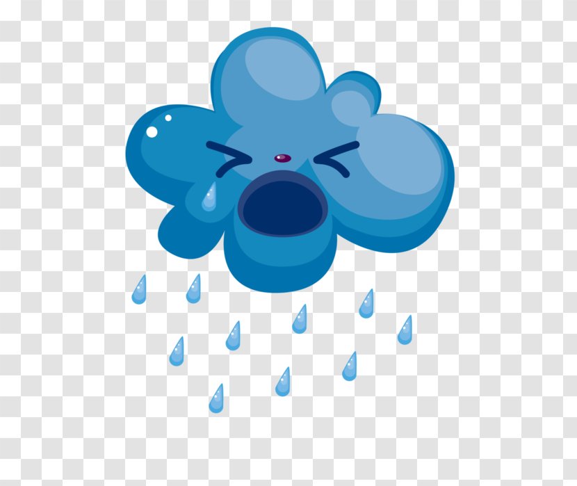 Rain Cloud Weather - Blue Transparent PNG