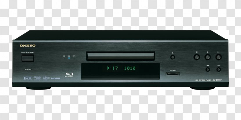 Blu-ray Disc Onkyo BD-SP807 Electronics AV Receiver - Videocassette Recorder - Direct Drive Mechanism Transparent PNG