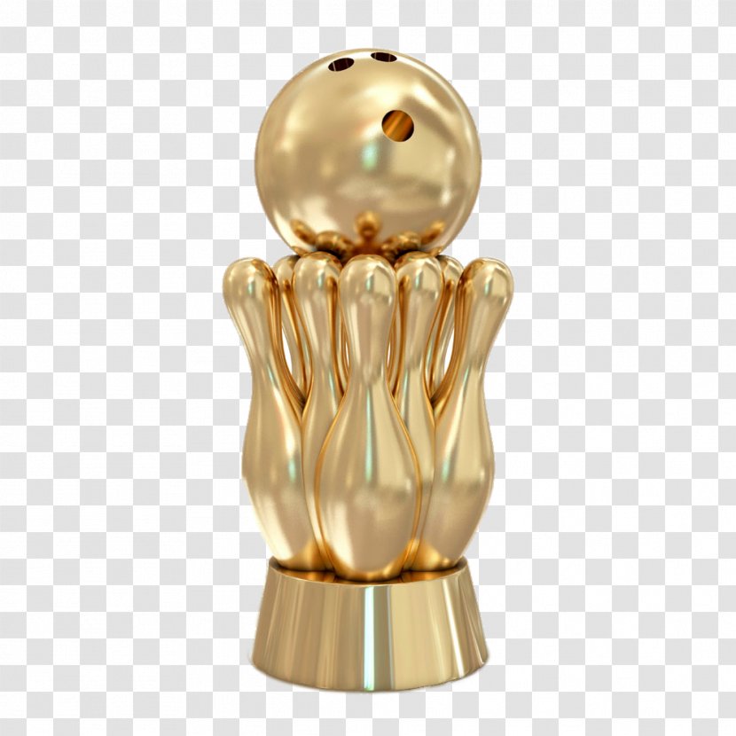 Trophy Ten-pin Bowling Stock Photography Clip Art - Material - Golden Transparent PNG