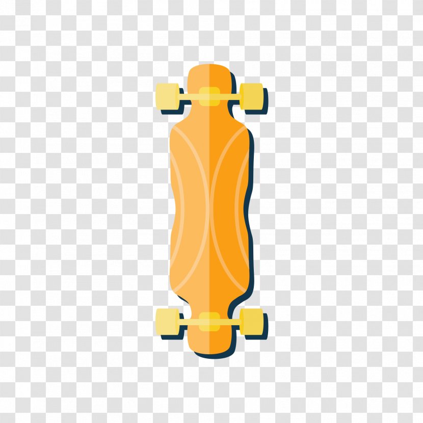 Skateboard Free Yellow Orange - Red Transparent PNG