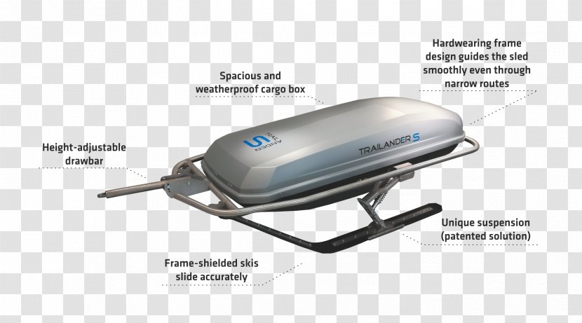 Sled Snowmobile Transport Ski Cargo - Trailander Oy - Snow Transparent PNG