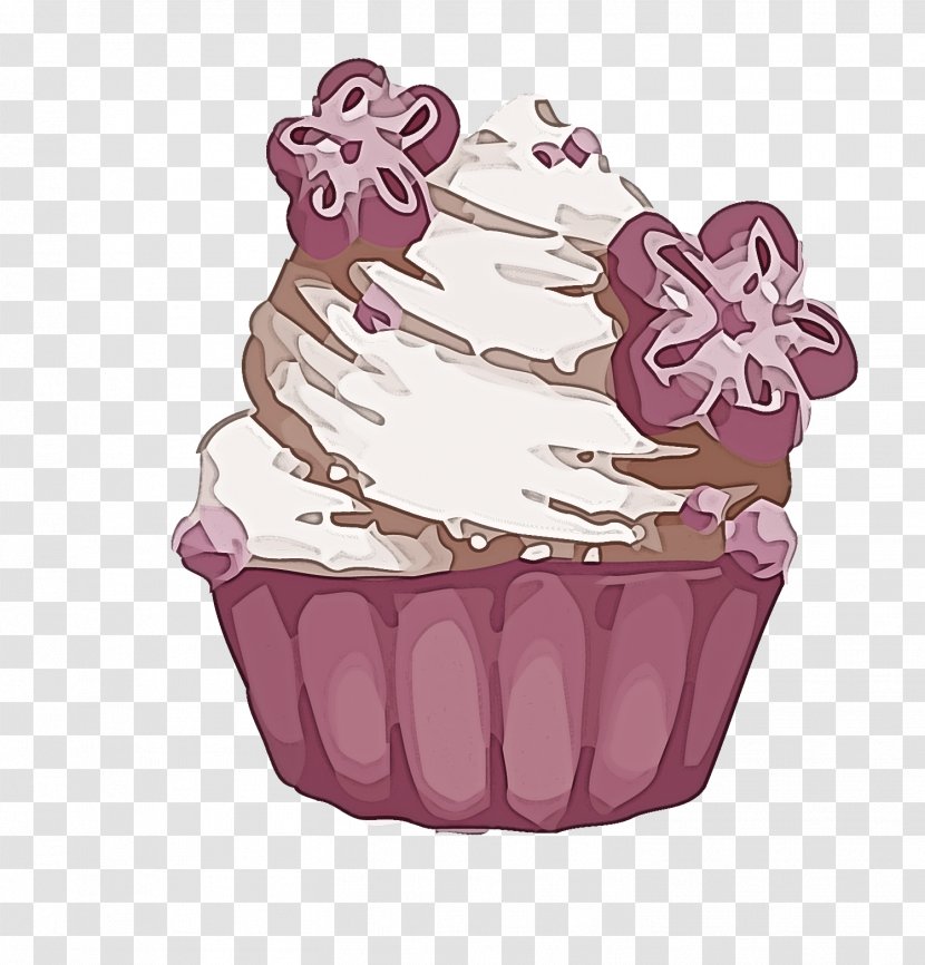 Baking Cup Cupcake Cake Decorating Icing - Dessert Violet Transparent PNG
