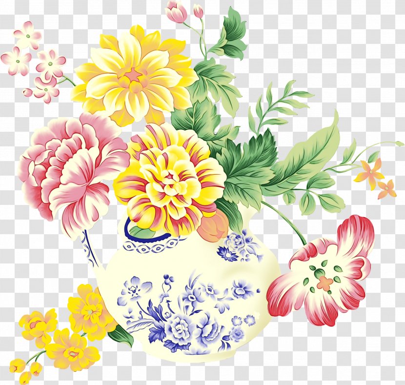 Exotic India Floral Vase Flower Design - Cut Flowers Transparent PNG