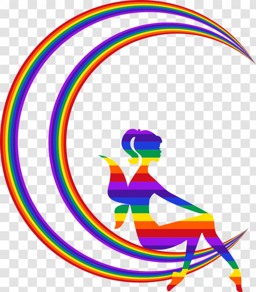 Rainbow Fairy Moon Clip Art - Point - Cdr Transparent PNG